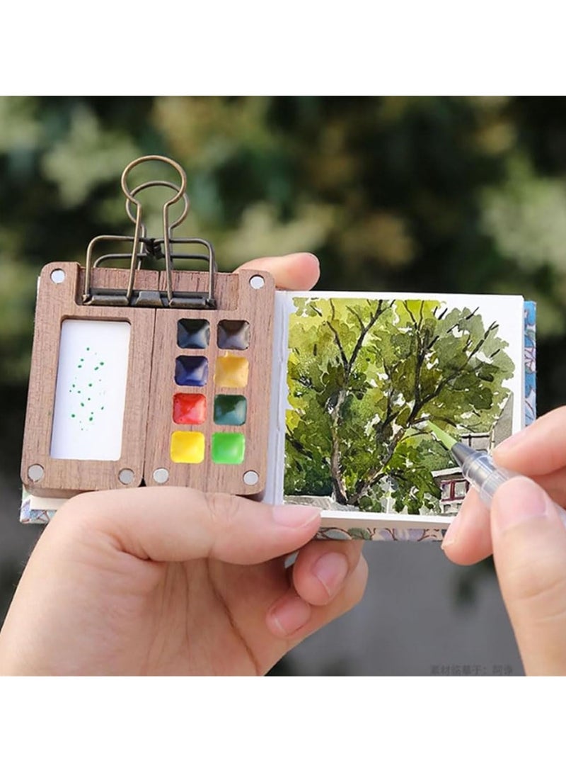 GNAFOTU Watercolor Travel Set - Compact Travel Paint Palette for On-the-Go Creativity, Mini Watercolor Palette Kit for Artists, Portable Paint Palette Travel Kit for Easy, Mess-Free Setup  - Image 4