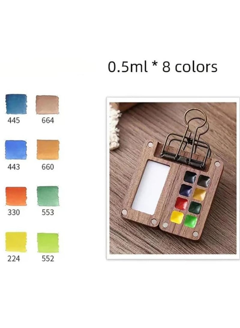 GNAFOTU Watercolor Travel Set - Compact Travel Paint Palette for On-the-Go Creativity, Mini Watercolor Palette Kit for Artists, Portable Paint Palette Travel Kit for Easy, Mess-Free Setup  - Image 5