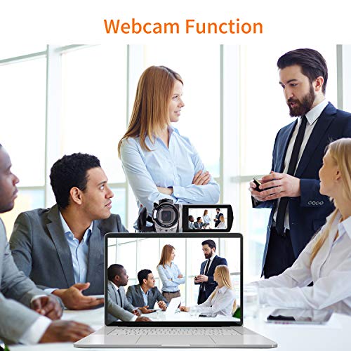 kicteck Video Camera Camcorder Digital YouTube Vlogging Camera Recorder kicteck Full HD 1080P 15FPS 24MP 3.0 Inch 270 Degree Rotation LCD 16X Digital Zoom Camcorder with 2 Batteries(604s) Black - Image 5
