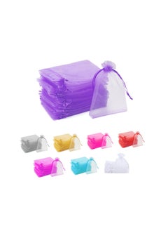 PRINTSHOP4ME 100 Pcs Organza Drawstring Bags - Ideal for Wedding Favors, Parties - Pouches for Candy, Jewelry - Perfect for Ramadan, Eid, Bridal Showers and Wedding Party  - Image 1