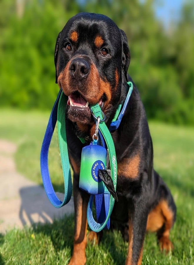 Spark Paws Premium Dog Leash & Poop Bag Set - Heavy-Duty Alloy Hook for Strong Pulling Breeds - Comfortable, Durable & Secure - Lime Wave - Image 3