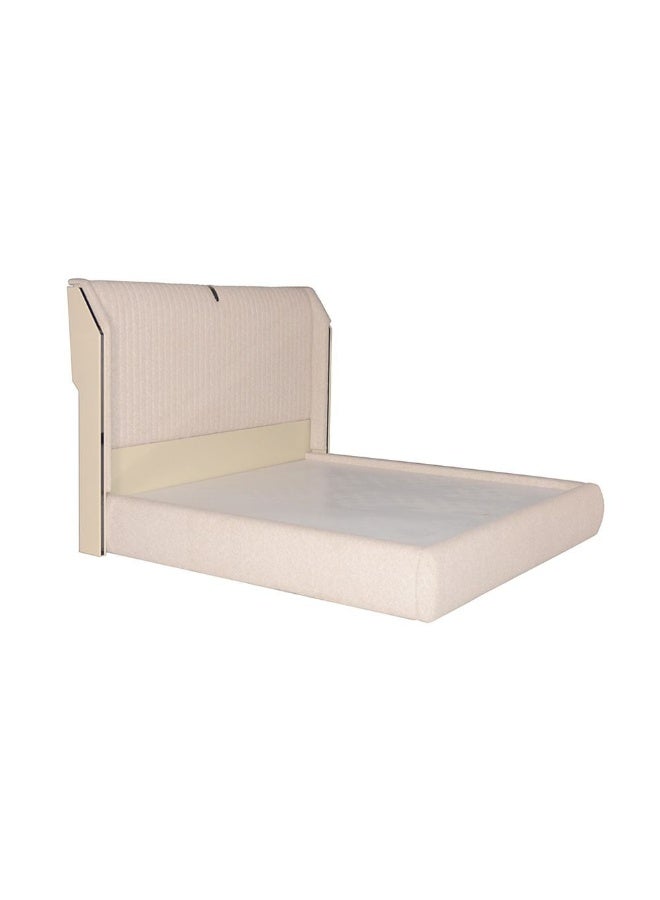 DANUBE HOME Mulligan 180X200 Upholstered King Bed  | Modern Design Wooden Double-Beige/Khaki - Image 4