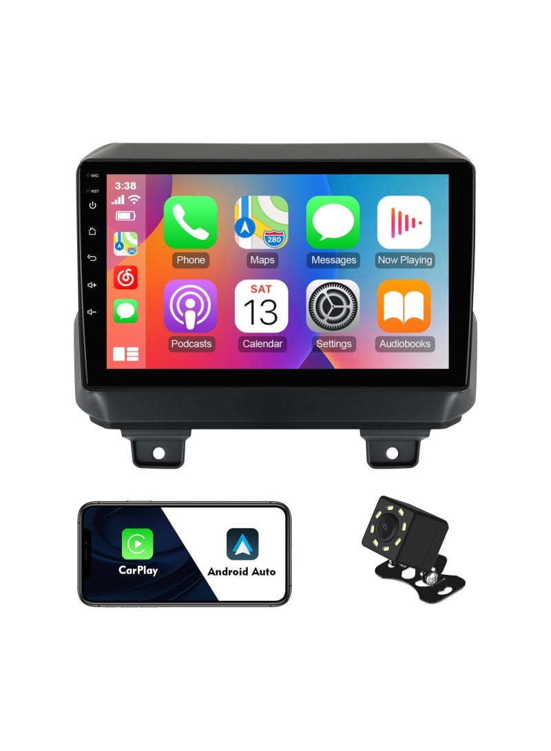 SHEZA STAR Android Car Stereo for Jeep Wrangler JL Gladiator JT 2018 2019 2020 2021 6GB RAM 128GB ROM 9 Inch Support SIM Card, Apple Carplay, MirrorLink WiFi BT, IPS Touch Screen with AHD Camera Included - Image 1