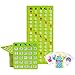 MR CHIPS Complete Bingo Game Set with JamProof Shutter Cards Easy Read Green Edition 25 Reusable Large Print Bingo Cards with Sliding Windows Master Board Calling Cards No Chips Needed - Image 2