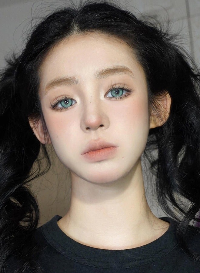 Mill creek color contact lenses 14.5MM hydrogel lenses can be used for 6 months 1 pair of 2 green glasses - Image 3