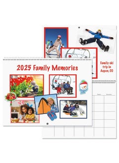 Crapbook Wall Calendar, Undated, 12-Inch X 9-Inch Size Closed, 18-Inch Size Open, Large Bookstore-Quality, Diy Spiral-Bound Hanging Monthly Calendar For Kitchen & Office, By Current