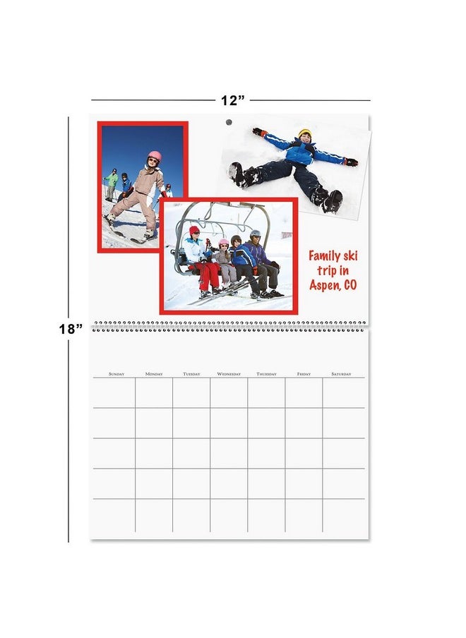 Current - Crapbook Wall Calendar, Undated, 12-Inch X 9-Inch Size Closed, 18-Inch Size Open, Large Bookstore-Quality, Diy Spiral-Bound Hanging Monthly Calendar For Kitchen & Office, By Current - Image 1