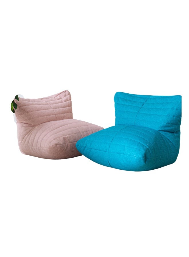 Quilted Lounge Chairs - Pink and Blue Set for Kids