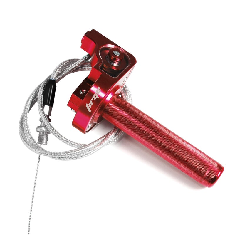 Throttle Grip Motorcycle 22mm CNC Aluminum Quick Twister Throttle Cable for CRF50 CRF70 70 110 70CC 110CC IRBIS 125 250 Dirt Pit Bike Accessories Red