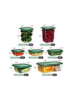 QSHOP ® Food Storage Containers Set, Kitchen Master Square Plastic Storage Containers with Airtight Lid for Food Storage and Meal Prep Reusable Canister Set of 17  - Image 4
