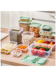 QSHOP ® Food Storage Containers Set, Kitchen Master Square Plastic Storage Containers with Airtight Lid for Food Storage and Meal Prep Reusable Canister Set of 17  - Image 2
