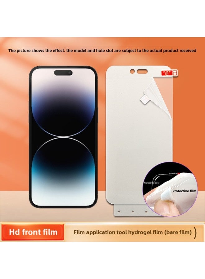 Applicable To Apple 16e/proMax HD Mobile Phone Front And Rear Protective Film Film Artifact Version Full Screen Tpu Hydraulic Film-Color:1 High-definition Hydrogel Film Front Film* Artifact Model-Size:Apple 16pro (bare Film) - Image 1