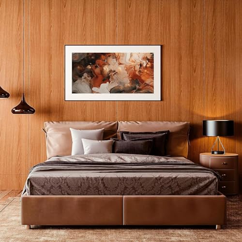 SIA VENDORS Wood Wallpaper Self Adhesive Grain Wallpaper Contact Paper Waterproof Stickers Wallpapers Home Decor Kitchen PVC Wall Stickers Living Room (12 X 48 Inch, Brown Teak Wood) - Image 2