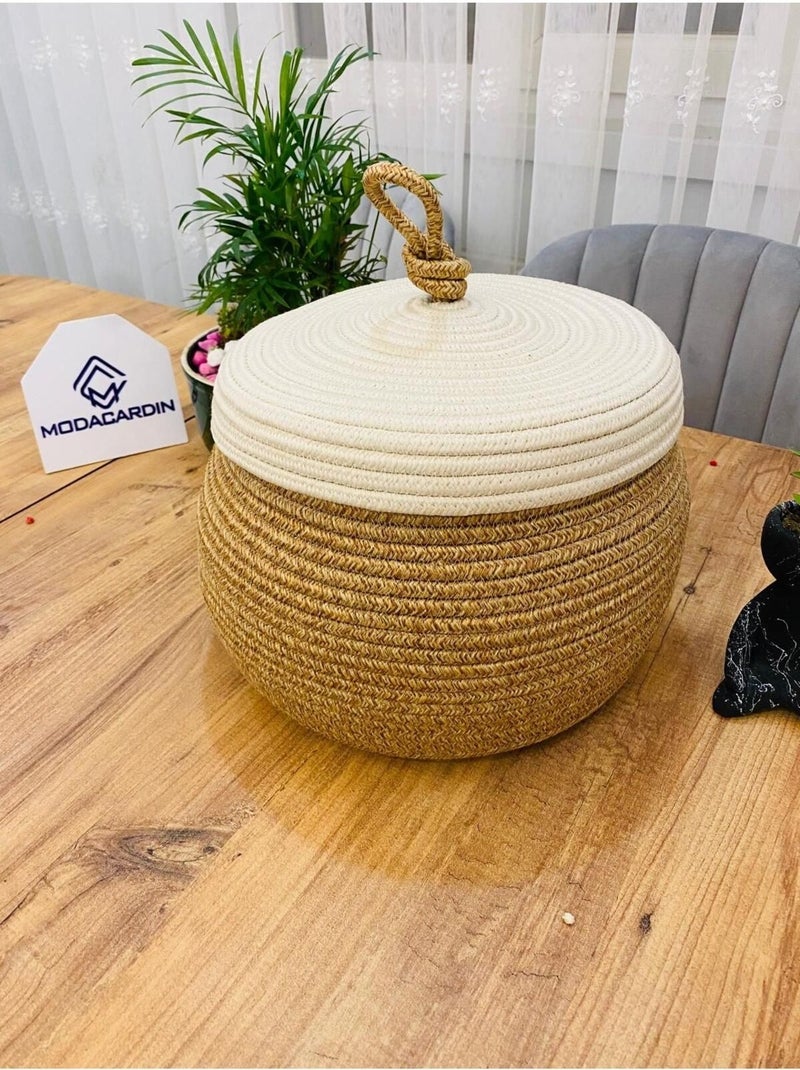 My Doğa Store Jute, Wicker, Kitchen Basket, Potato Onion Basket, Fruit Basket, Onion Basket Organizer - Image 1