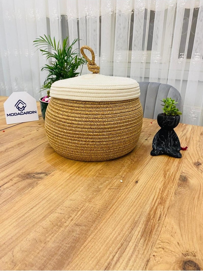 My Doğa Store Jute, Wicker, Kitchen Basket, Potato Onion Basket, Fruit Basket, Onion Basket Organizer - Image 2