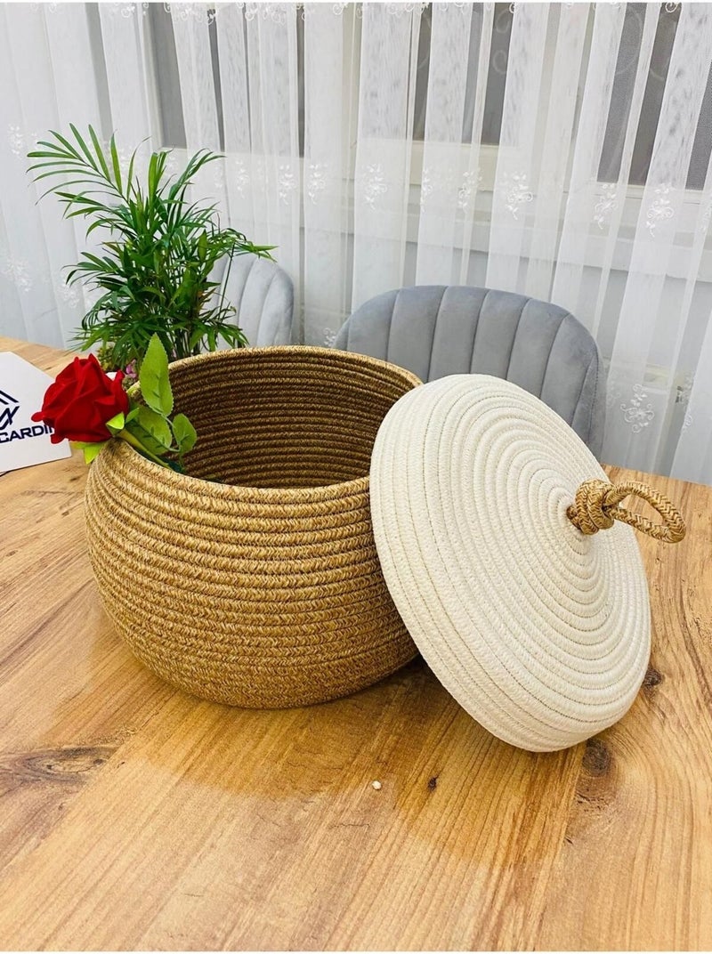 My Doğa Store Jute, Wicker, Kitchen Basket, Potato Onion Basket, Fruit Basket, Onion Basket Organizer - Image 4