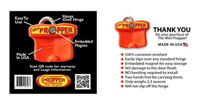 PROPPER Door Stopper Professional Door Stop for Moving Office Home or School Great for Police, Admin, Firefighters and Any time You Need a Door to Stay Open (2 Pack Mini) - Image 3