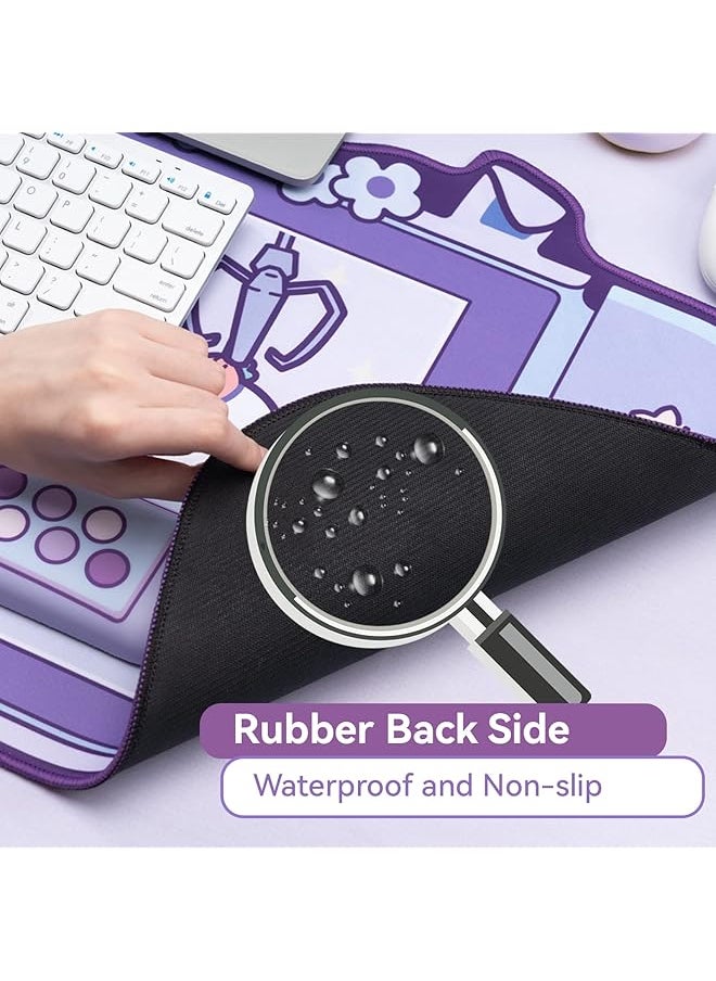GEEKSHARE Bunny Mouse Pad Non Slip Rubber Base Desk Mat For Keyboard And Mouse Perfect For Gaming Writing Or Home Office Work Mouse Pad Video Game  - Image 3