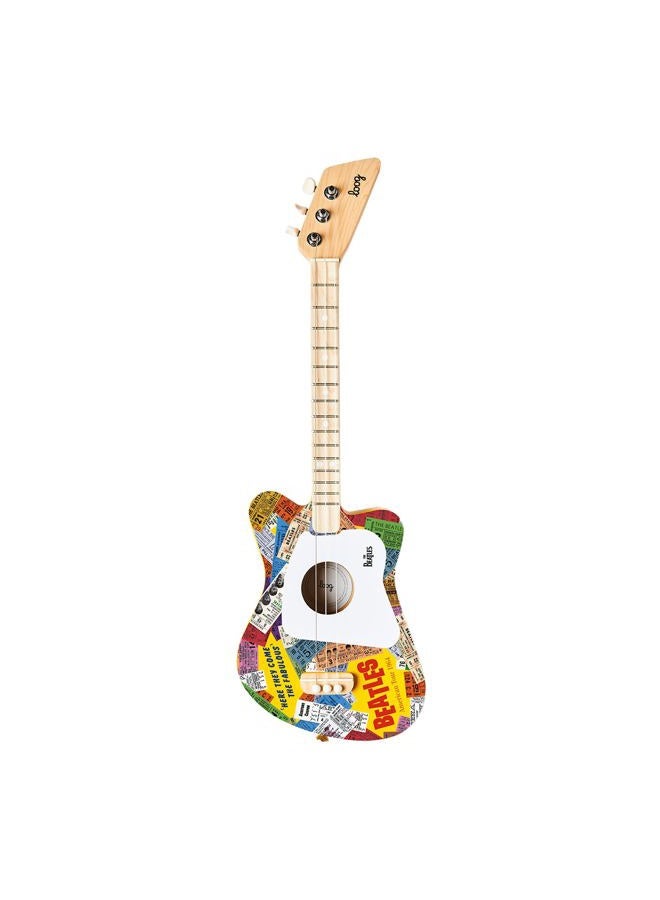 Loog Beatles + Loog Mini Acoustic Guitar for Kids Toddler Children Ages 3+ (American Tour) - Image 1