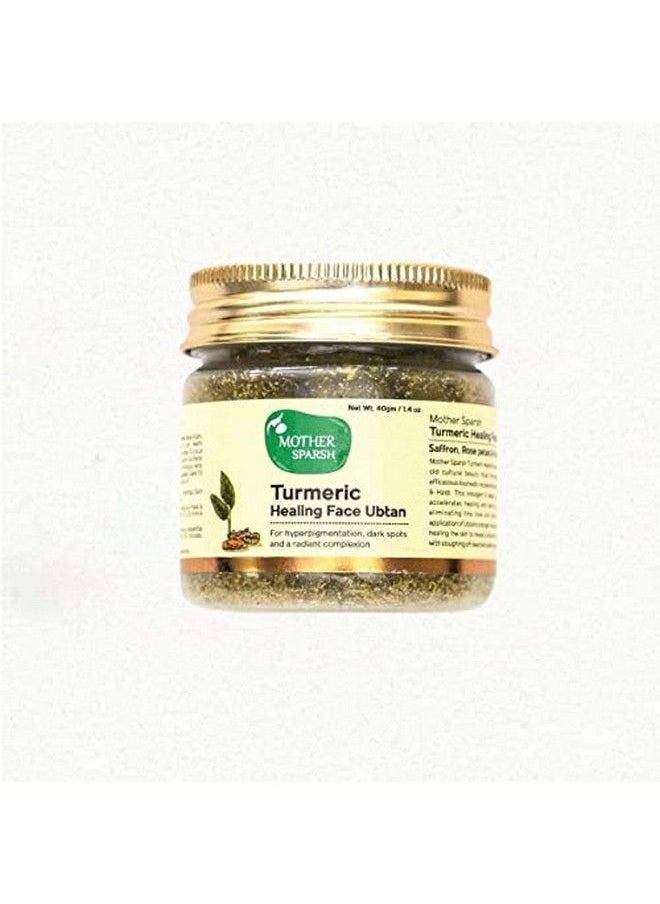 Mother Sparsh - Turmeric Healing Face Ubtan Powder For Hyperpigmentation Dark Spots & Radiant Complexion ; Made With Saffron Rose Petal & Orange Peel ;100% Ayurvedic ; Natural Formulation 40Gm - Image 1