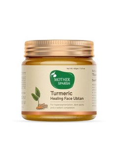 Turmeric Healing Face Ubtan Powder For Hyperpigmentation Dark Spots & Radiant Complexion ; Made With Saffron Rose Petal & Orange Peel ;100% Ayurvedic ; Natural Formulation 40Gm
