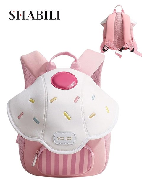 Girls' Cotton Backpack Kids Cute Back Bag, Children School College Daypack with Lightweight Large-Capacity Pockets, Girls Youth Casual Daily Travel Party Kindergarten Organizer (Pink)