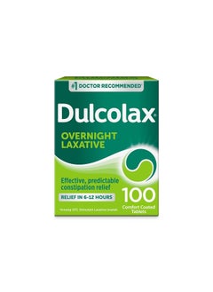 DULCOLAX Stimulant Laxative Tablets Gentle Overnight Constipation Relief, Bisacodyl 5mg - 100 Count  - Image 1