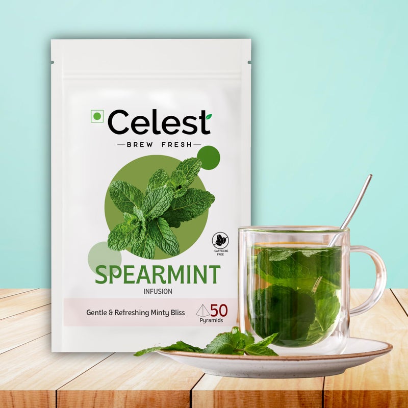 Celest Spearmint Tea | Spearmint Tea for PCOS - 50 Teabags - Image 3