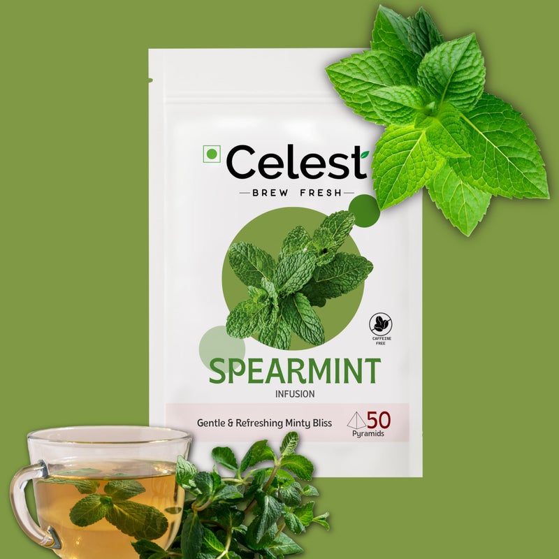 Celest Spearmint Tea | Spearmint Tea for PCOS - 50 Teabags - Image 2