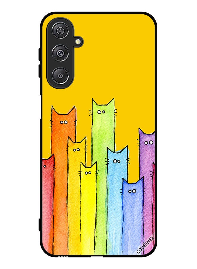 Covernex Protective Case Cover For Samsung Galaxy M34 5G Cat Puppet Art - Image 1