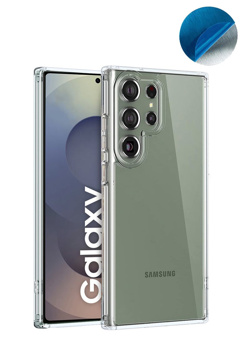 CHAPPELINE - Samsung Galaxy S25 Ultra 2025  AIRBAG CASE Series Premium Transparent Airbag Shockproof Anti-Yellowing with Iron Plate Case Cover - Clear - Image 1