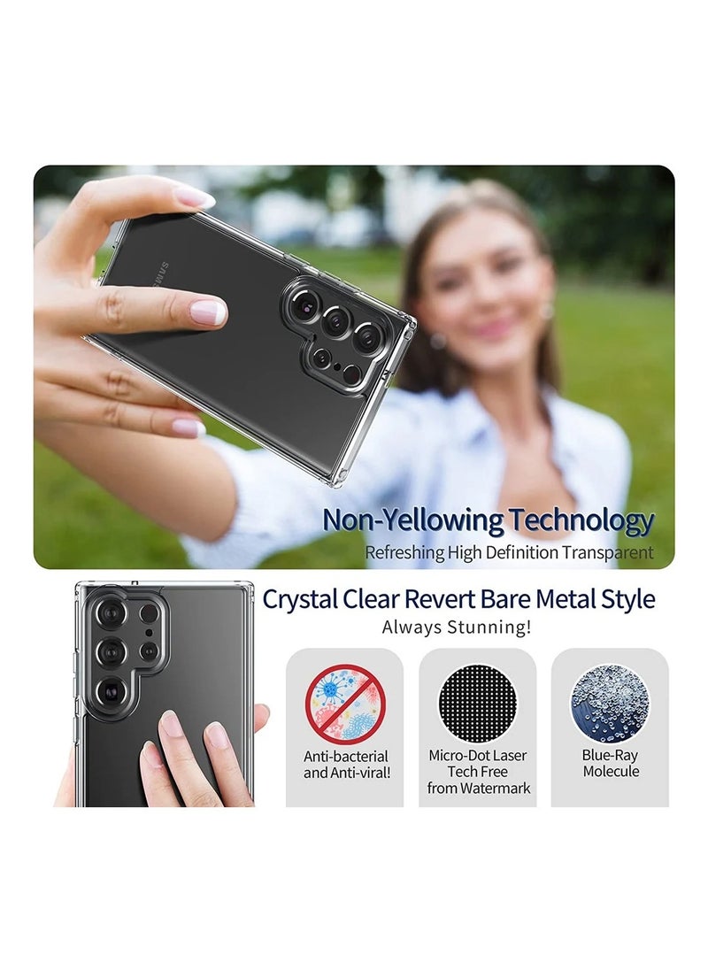 CHAPPELINE - Samsung Galaxy S25 Ultra 2025  AIRBAG CASE Series Premium Transparent Airbag Shockproof Anti-Yellowing with Iron Plate Case Cover - Clear - Image 1