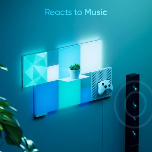 Nanoleaf Smart LED Light Panels 6 Pack, Blocks Squares Wall Lights with Music Sync, WiFi Smarter Kit RGBW Gaming Lights Compatible with Alexa, DIY Wall Decor Light for Bedroom - Image 5