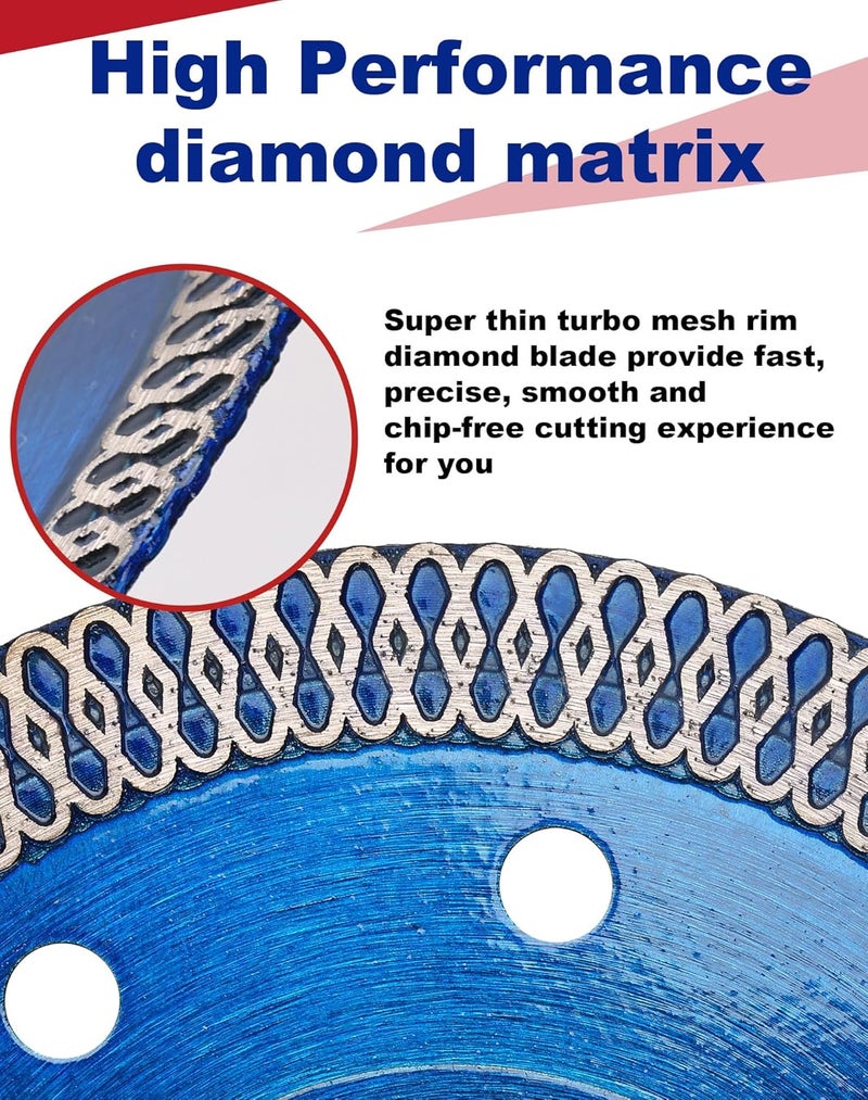 OSTEK 3 PCS 4 inch Super Thin Diamond Cuttiing Tile Blade Porcelain Saw Blade for Cutting Granite Marble Tile Ceramic (4"-3pcs) - Image 3