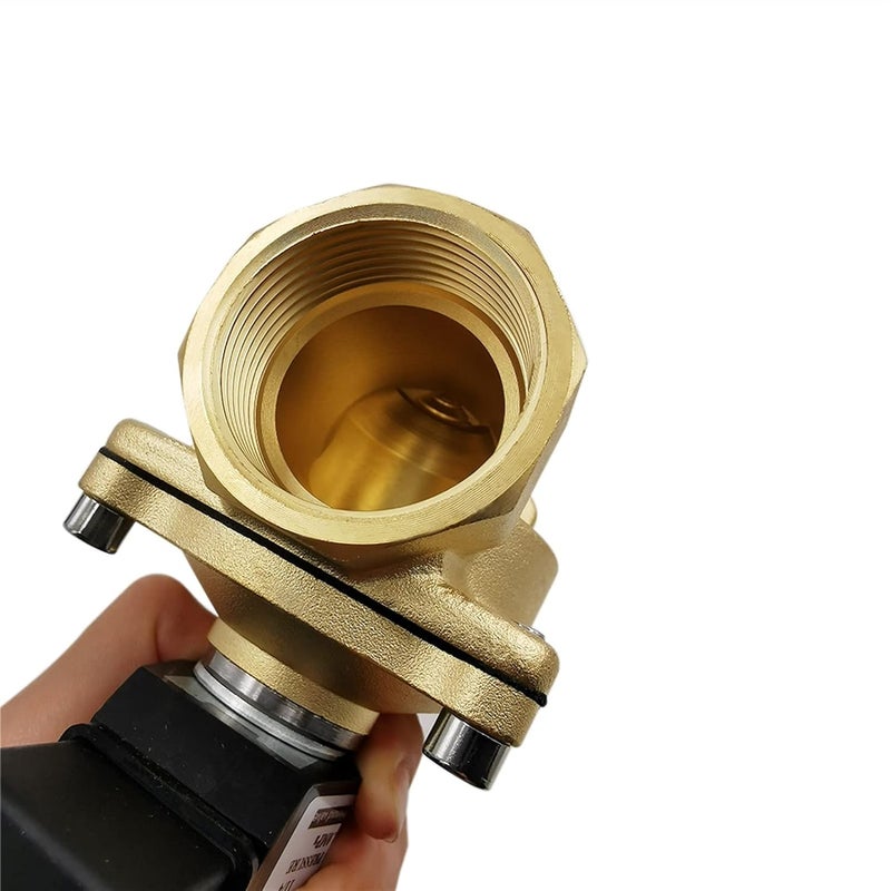 صمام هواء بقياسات 1/4"، 3/8"، 1/2"، 3/4"، 1"، 1-1/4"، يعمل في وضع الإغلاق الطبيعي، مصنوع من البرونز، يعمل بواسطة ملف حث كهربائي، قطر الأنبوب: DN15، جهد كهربائي: 12V/24V/220V/110V، مقاوم للماء والزيت والهواء، معايير الحماية: IP65 (DN20، DC24V) - Image 2