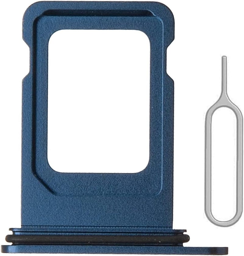 Perzework حامل فتحة بطاقة SIM بديل لجهاز iPhone 12 Pro و iPhone 12 Pro Max (أزرق المحيط) مع حلقة مطاطية مقاومة للماء ودبوس إخراج (نسخة بطاقة SIM واحدة) - Image 1