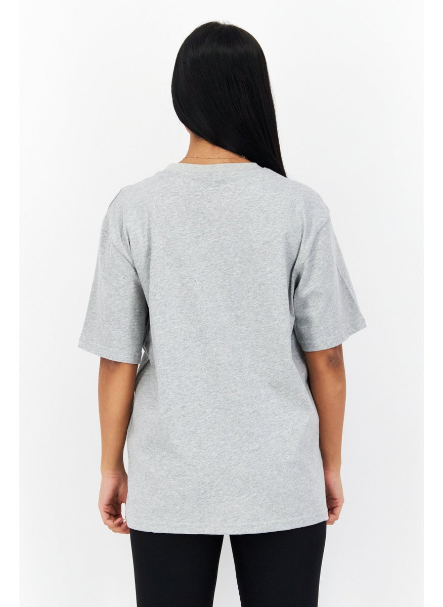 Marilyn Monroe - Women Oversized Crew Neck Short Sleeve Graphic T-shirt, Grey Heather - Image 1