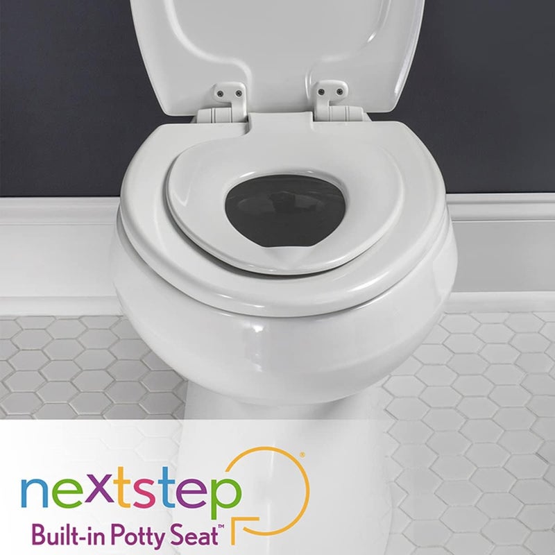 Mayfair مقعد مرحاض Mayfair NextStep2 مع مقعد تدريب الأطفال المدمج ببطء وسهل التنظيف ومقعد أطفال مغناطيسي قابل للإزالة بيضاوي العظم - Image 5