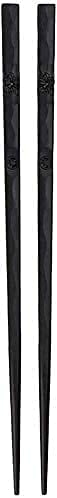 RIANZ Reusable Fiber Glass Alloy Chopsticks Japanese Style Lightweight NonSlip Chop Sticks Black 5 Pairs - Image 4
