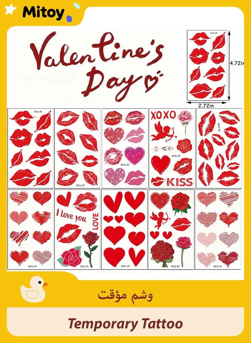 ميتوي 10 ورقة المؤقتة الوشم الكبار الاطفال - Image 1