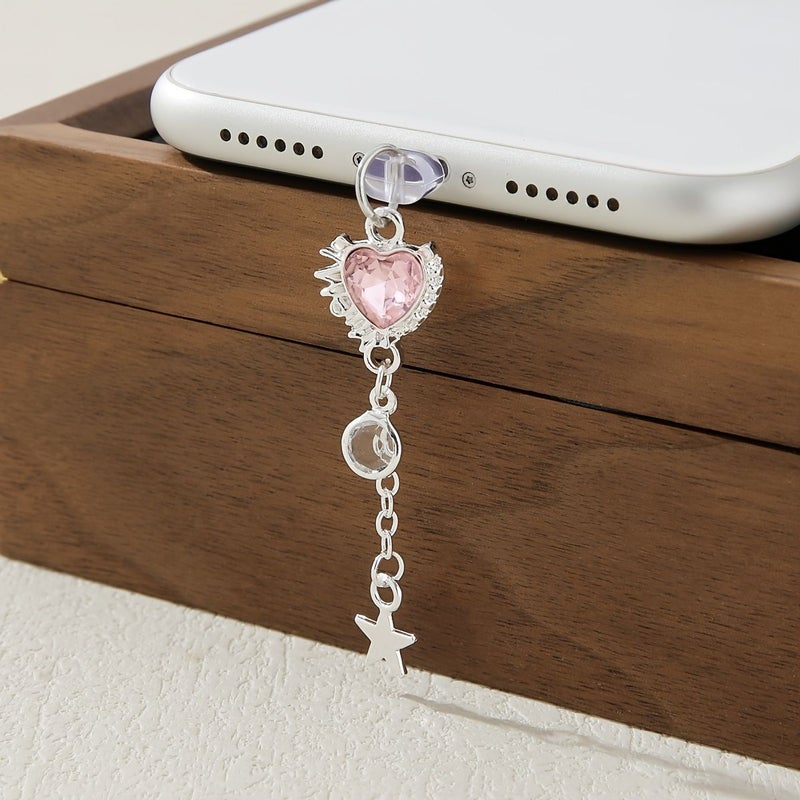 White Protein Sun Pendant For Type-C Android Light Luxury Decorative Charm - Image 4