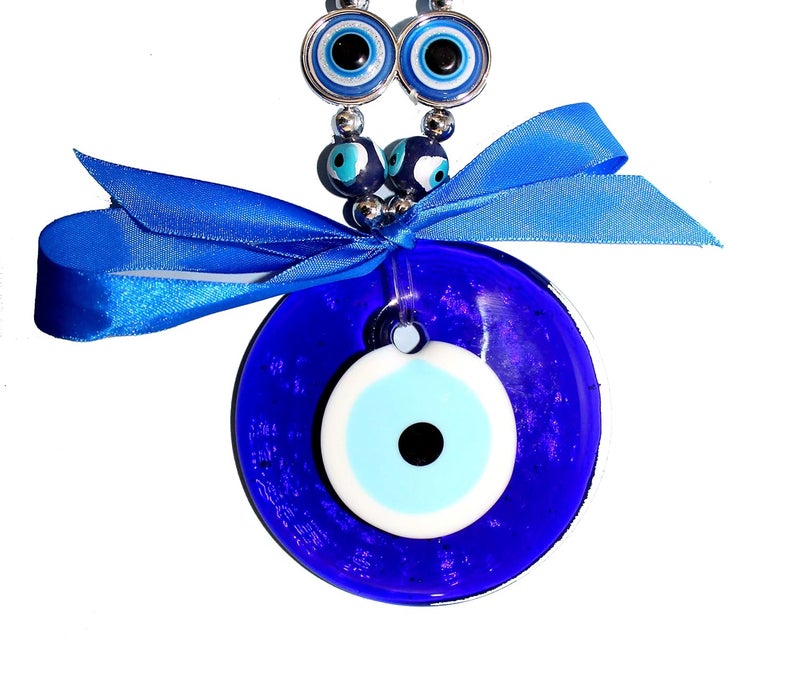ESPLANADE Evil Eye Glass Car Door Hanging Small Blue - Image 2