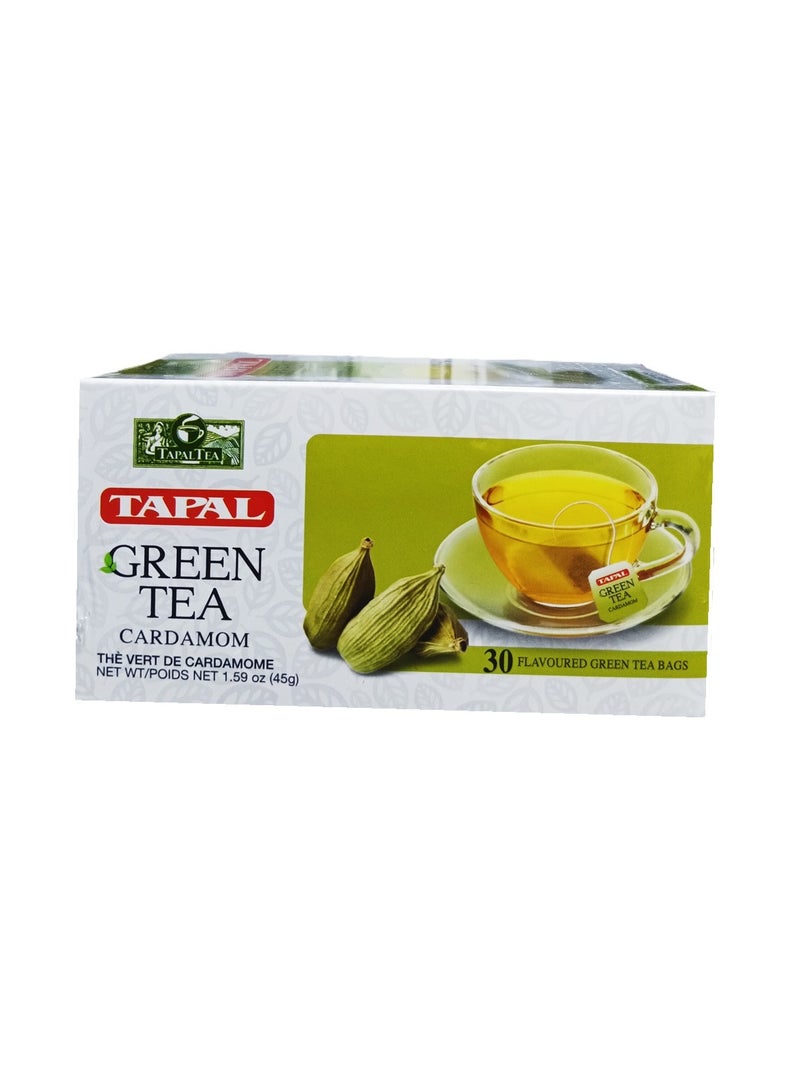 TAPAL Green Tea with Cardamom, 30 Tea Bags - Image 2