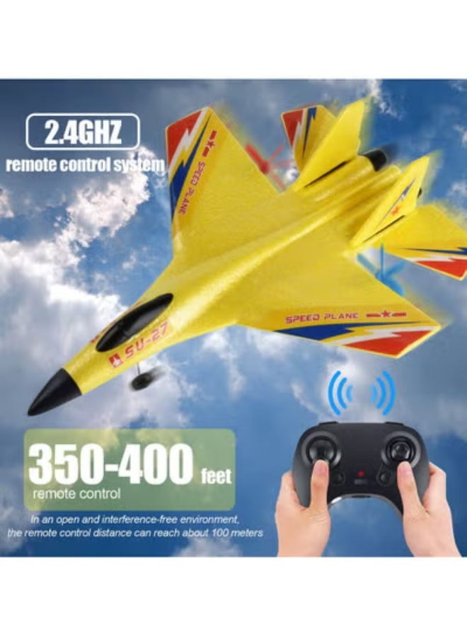 TOY GARDEN RC Plane SU-27 Drone with 2.4GHZ 2CH, Remote Channel Remote Control Airplane, Control Flying Paper Aircraft Toys Indoors & Outdoors Easy to Fly Best Gift for Adults and Children - Image 4