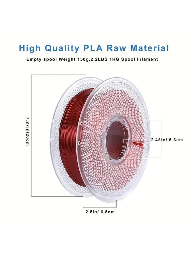Silk Black Red PLA Filament 1 75mm 1KG Spool Clog Free High Precision 3D Printing Filament - Image 5