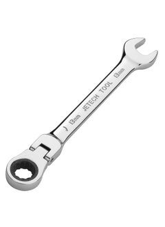 Jetech Jetech 13mm Flexible Head Ratchet Combination Wrench, Industrial Grade Flex Ratcheting Spanner, Heat-Treated Cr-V Alloy Steel, 12 Point Ratchet Box Ended and Open End Spanner, Flex-Head Gear Wrench  - Image 1
