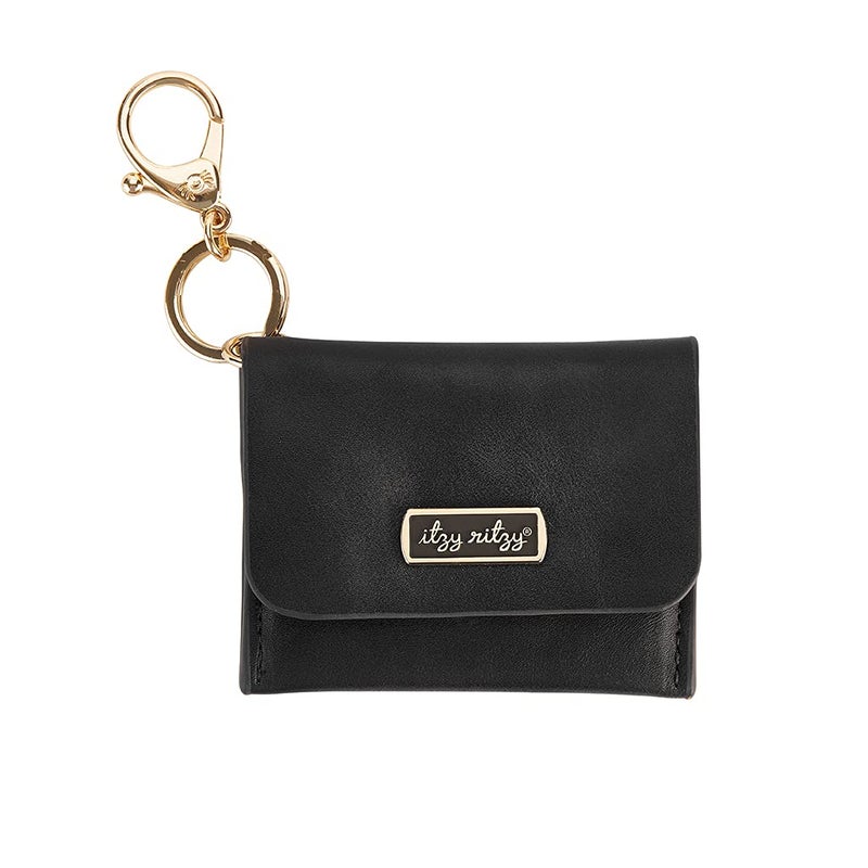 Itzy Ritzy Itzy Ritzy Itzy Mini Keychain Wallet Small Card Holder Can Clip to Diaper Bag Purse Travel Bag or Keychain Black 