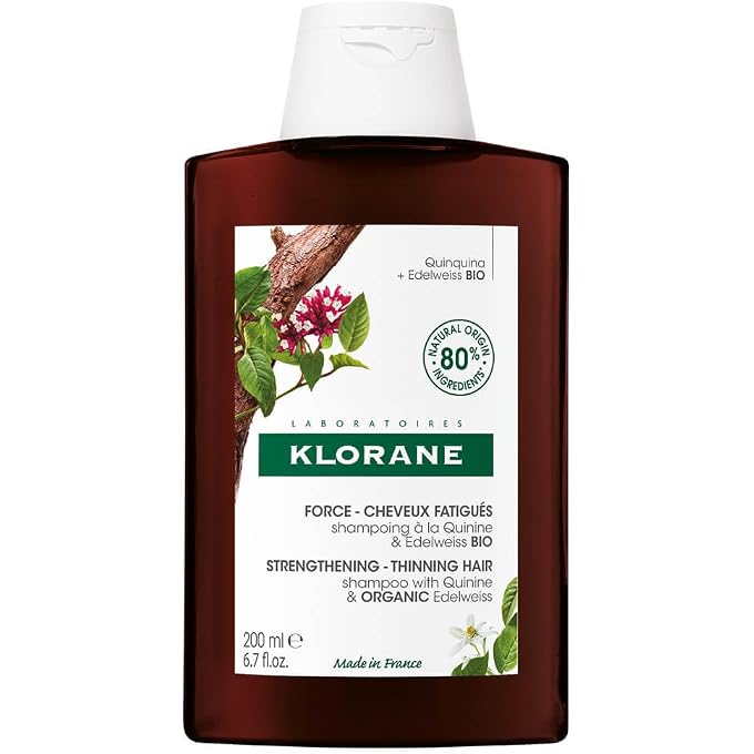 Strengthening Quinine And Organic Edelweiss Shampoo Tired Hair, Hair Loss Sulphate-Free, Vegan* Formula 1X 200Ml Bottle