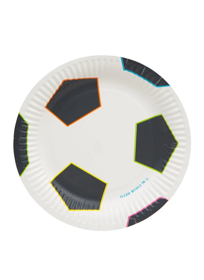 توكينج تيبلز Talking Tables Party Champions Football Round Paper Plate 18cm/7" 12 pack