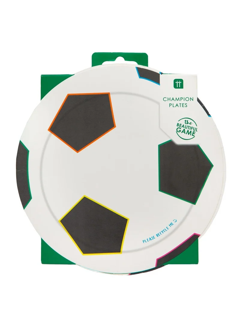 Talking Tables Talking Tables Party Champions Football Round Paper Plate 18cm/7" 12 pack